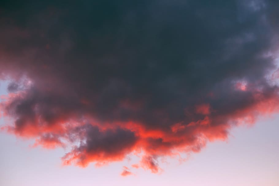 Gray Cloud Formation at Golden Hour, bright, clouds, color, dark HD wallpaper