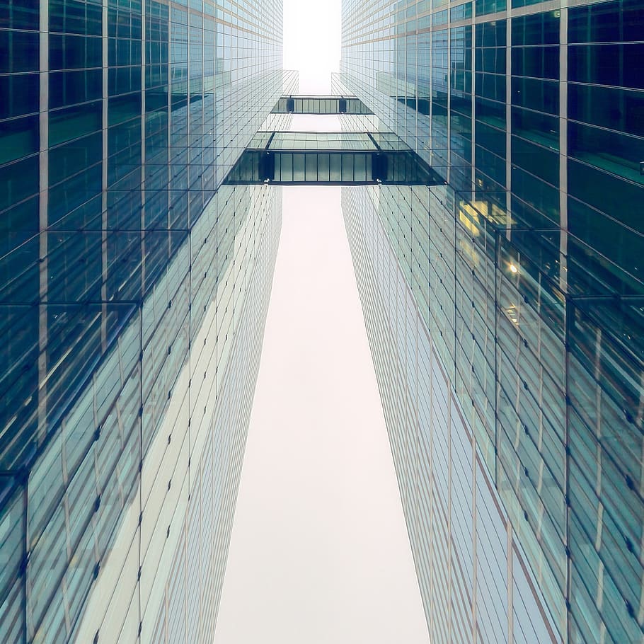 architecture, symmetry, skyscraper, building, facade, glass HD wallpaper