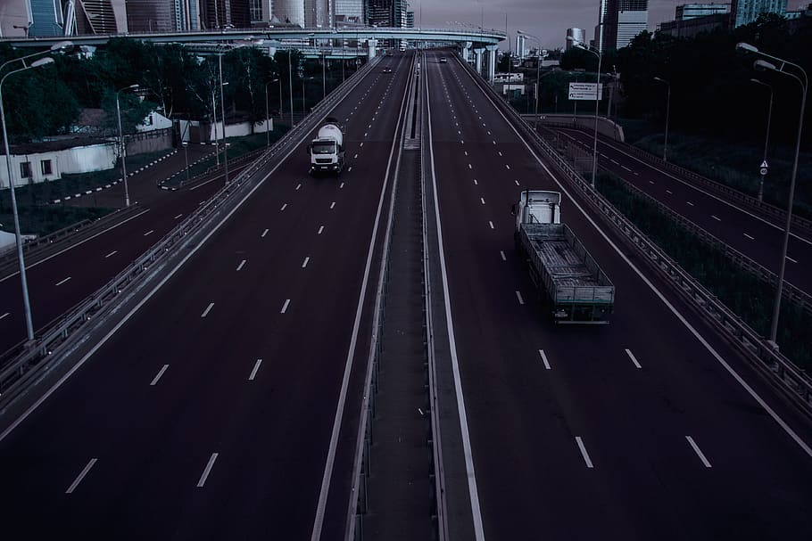 empty, highway, road, route, path, pathway, construction, urban HD wallpaper