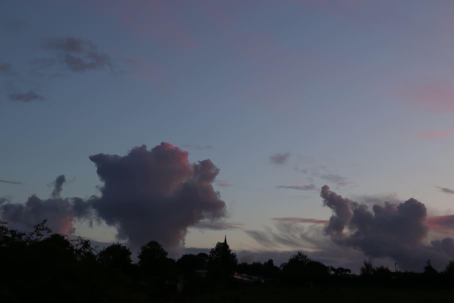 sky, cloud - sky, tree, plant, beauty in nature, tranquility HD wallpaper
