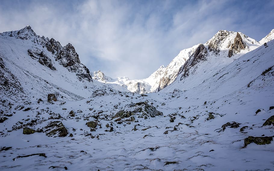 bouleste, pyrénées, mountain, snow, sky, cold temperature HD wallpaper