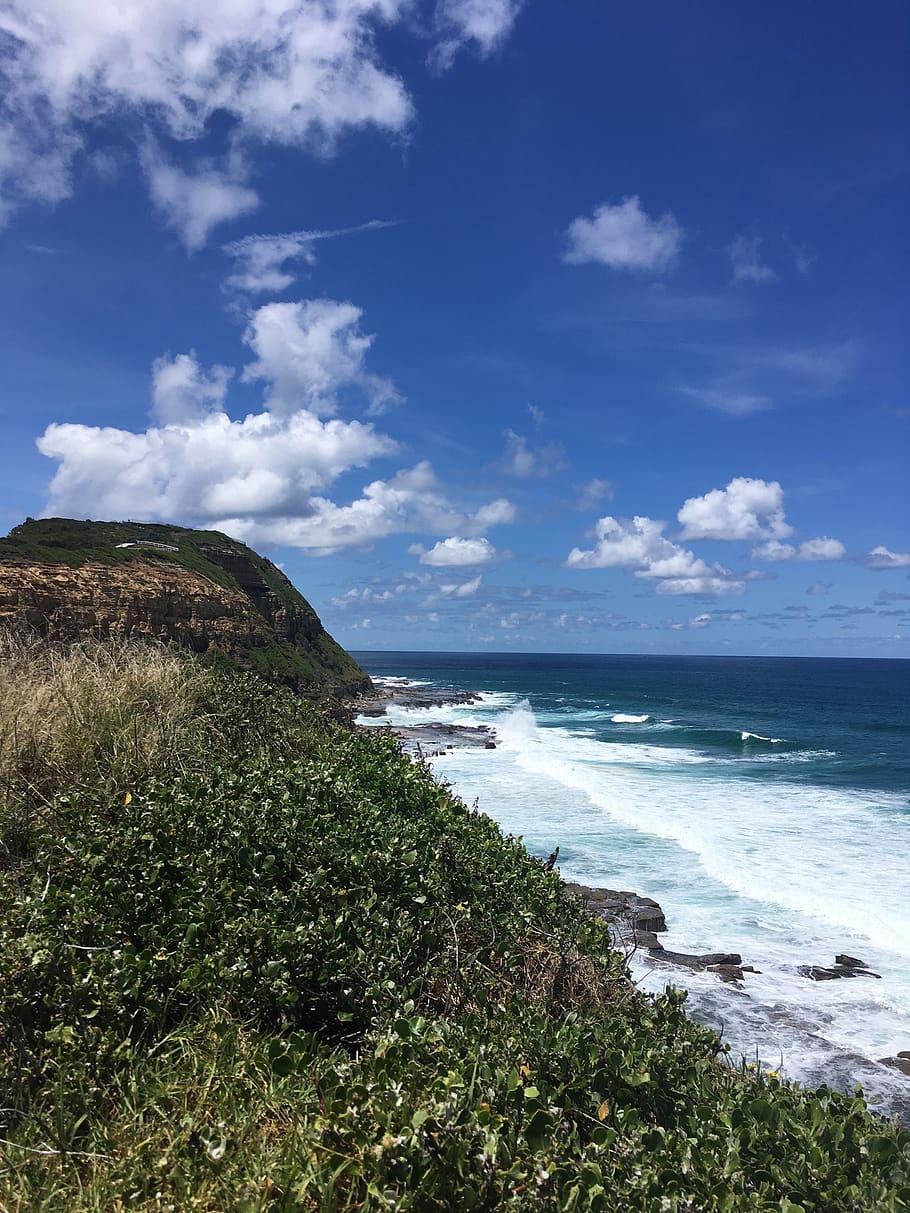 australia, newcastle, sea, water, sky, land, beauty in nature HD wallpaper