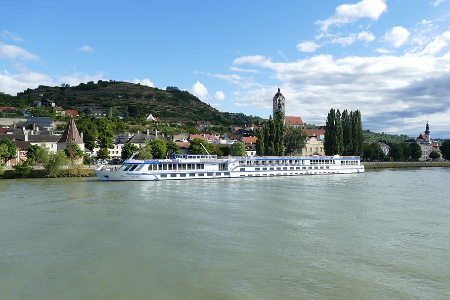 danube, austria, river, river cruise, panorama, wachau, danube valley, HD wallpaper