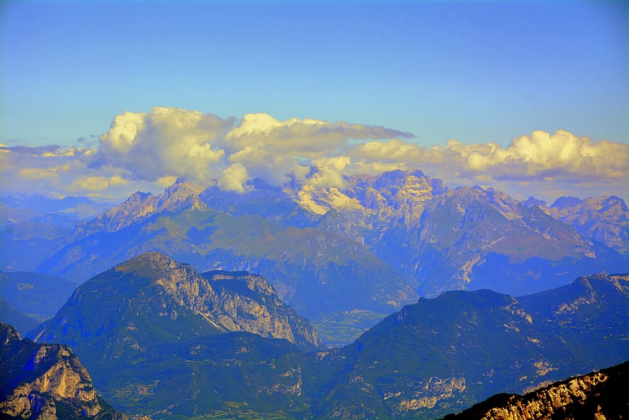 mountain, landscape, alps, italy, adamello, sky, scenics - nature, HD wallpaper