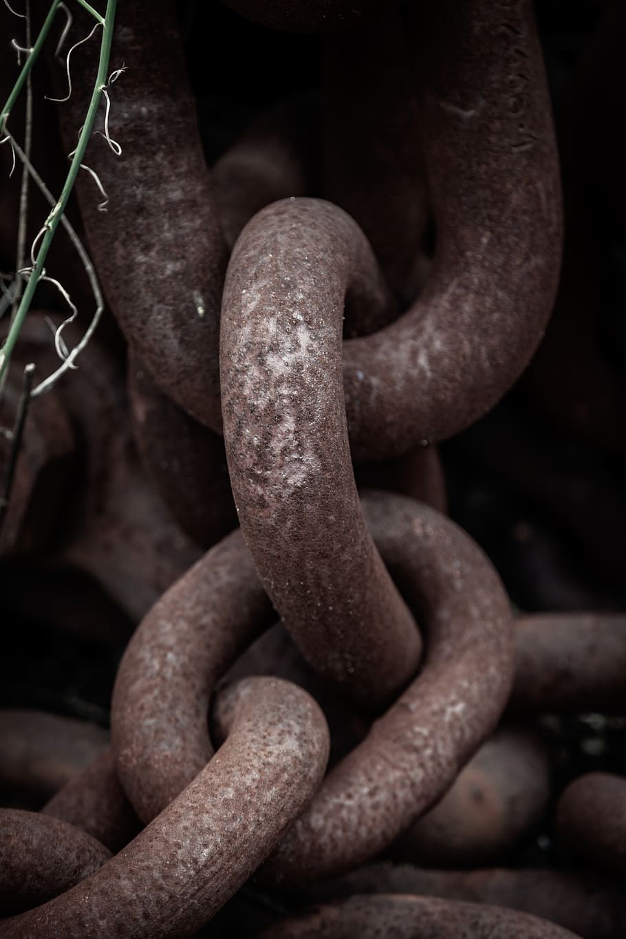 Coal, mine, mining, chain, link, rusted, abandoned, old, steel HD wallpaper