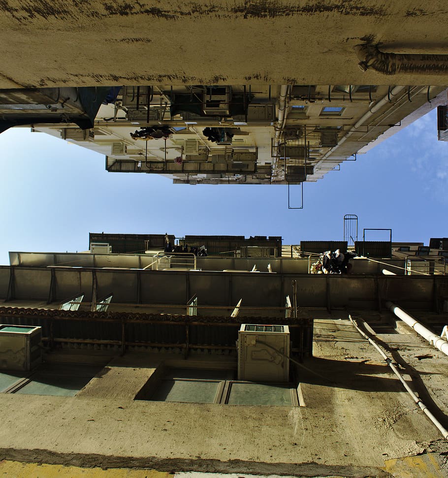 high-rise building, porch, flooring, hangar, bunker, wood, machine HD wallpaper