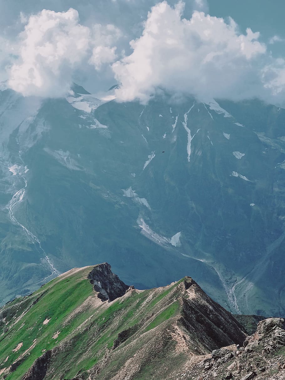 outdoors, nature, mountain, mountain range, peak, slope, scenery HD wallpaper