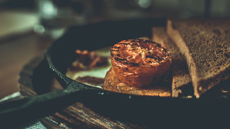bread, food, sizzling, pan, restaurant, lunch, dinner, delicious HD wallpaper