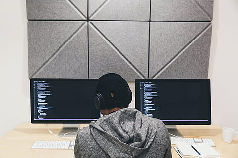 Programmer Focused On Code Photo, Business, Office, Computer HD wallpaper