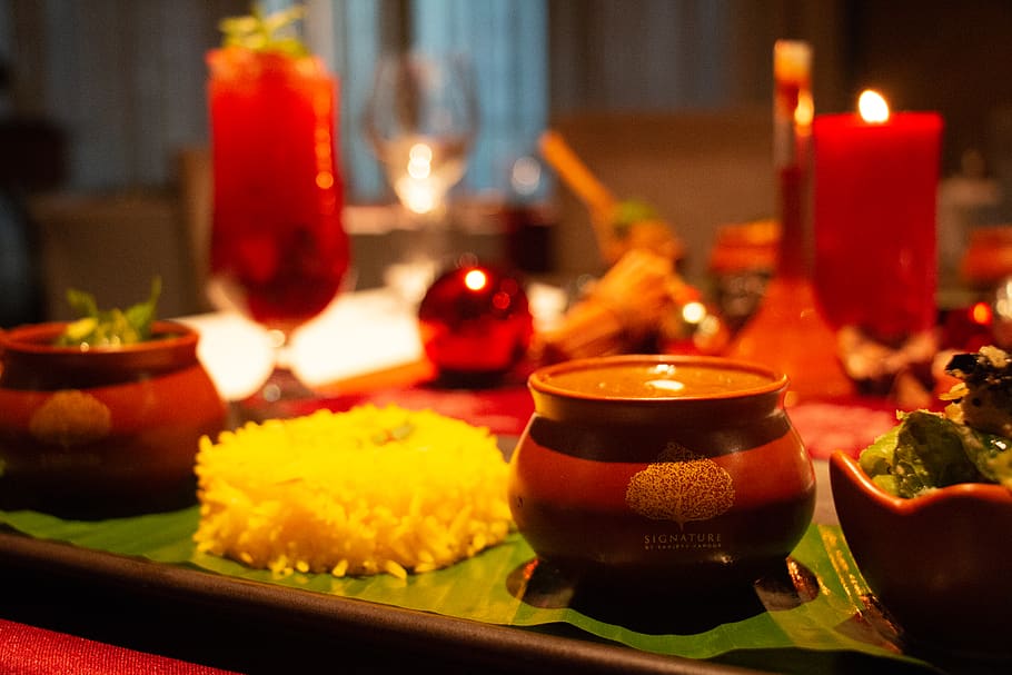 doha, qatar, dinner, hotel, chef, table, drink, rice, restaurant HD wallpaper