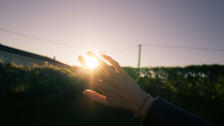 light, flare, human, person, hand, saint andré de cubzac, france HD wallpaper