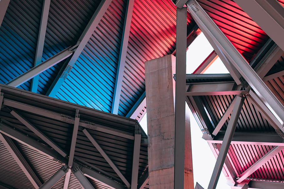 Gray Steel Frame, architecture, building, construction, contemporary HD wallpaper