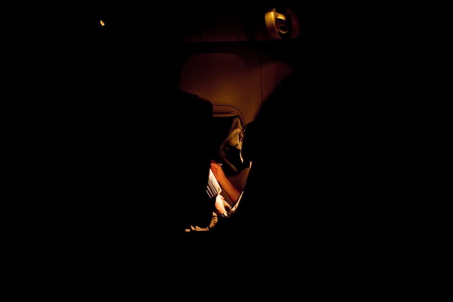 airplane, reading, spotlight, book, night, mood, moody photography HD wallpaper