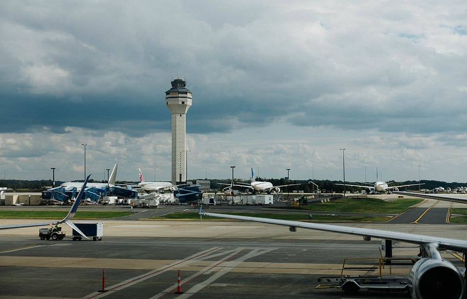 united states, dulles, dulles international airport, sky, rain, HD wallpaper