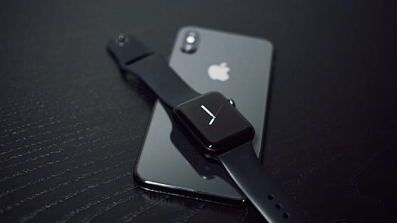 space gray, noir, minimalism, dark, detail, product, smartwatch HD wallpaper