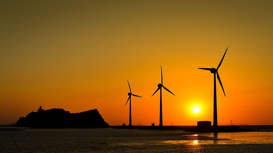 glow, sea, sunset, landscape, beach, twilight, solar, evening glow HD wallpaper