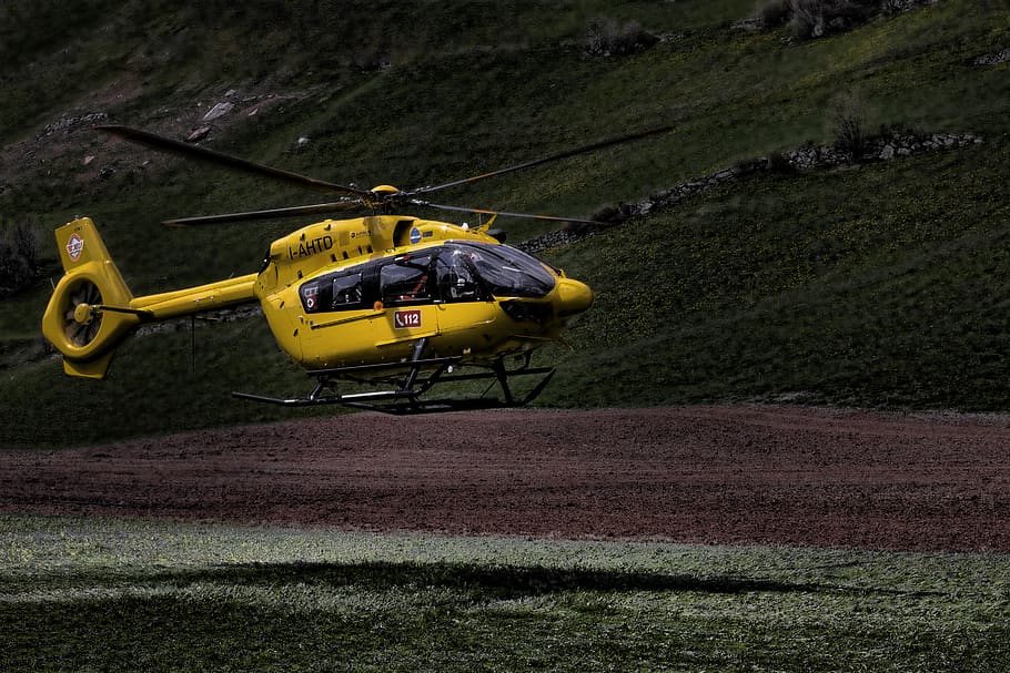Yellow and Black Helicopter, aircraft, aviation, daylight, flight HD wallpaper