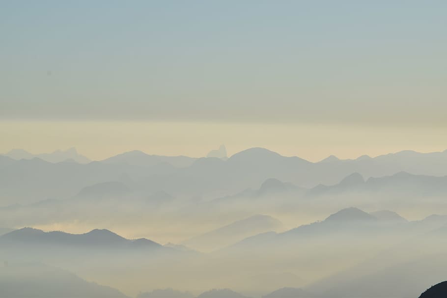 mountain, sunset, sunrise, landscape, outdoor, nature, cloud HD wallpaper