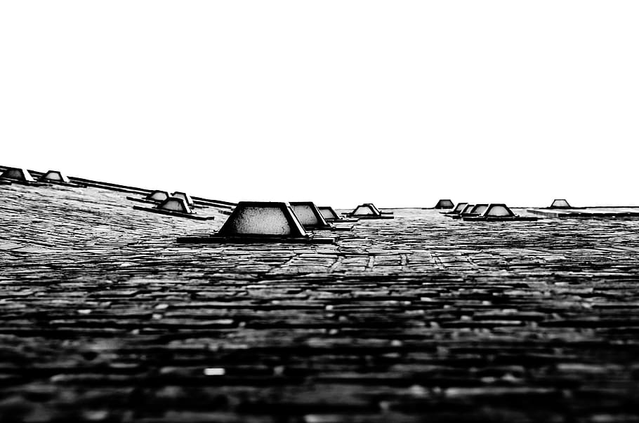 Gray Scale Photo of Building, black, black and white, bricks HD wallpaper
