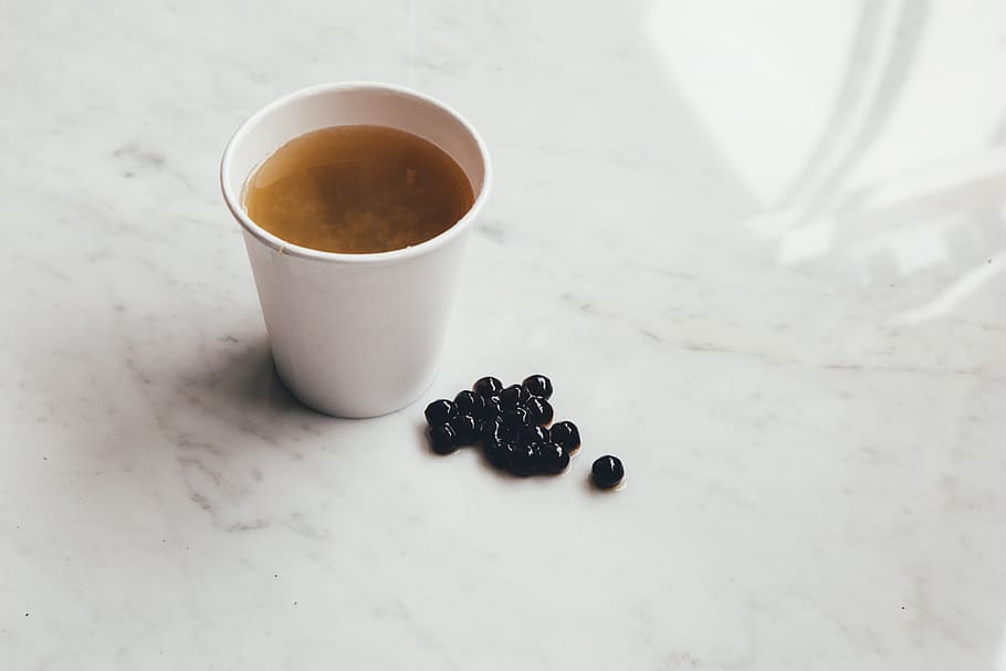 white ceramic mug beside coffee beans, asian, drink, beverage HD wallpaper