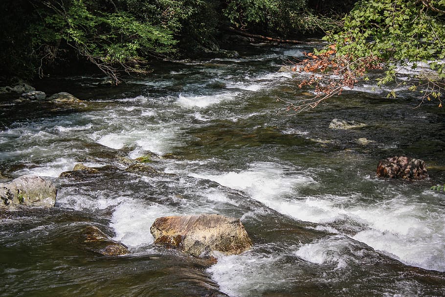 creek, rocks, stream, river, nature, scenic, landscape, stones HD wallpaper