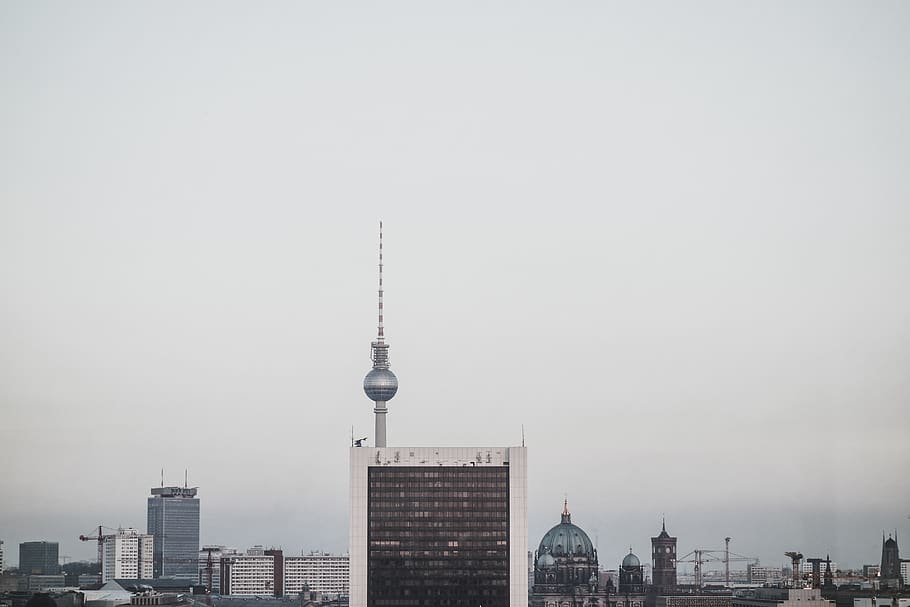 germany, berlin, architecture, tv tower, fernsehturm, tv tower berlin, HD wallpaper