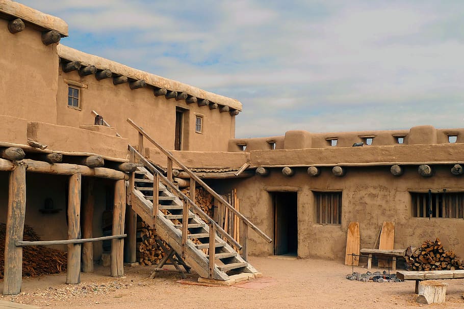 bent's old fort, trading post, colorado, architecture, adobe, HD wallpaper