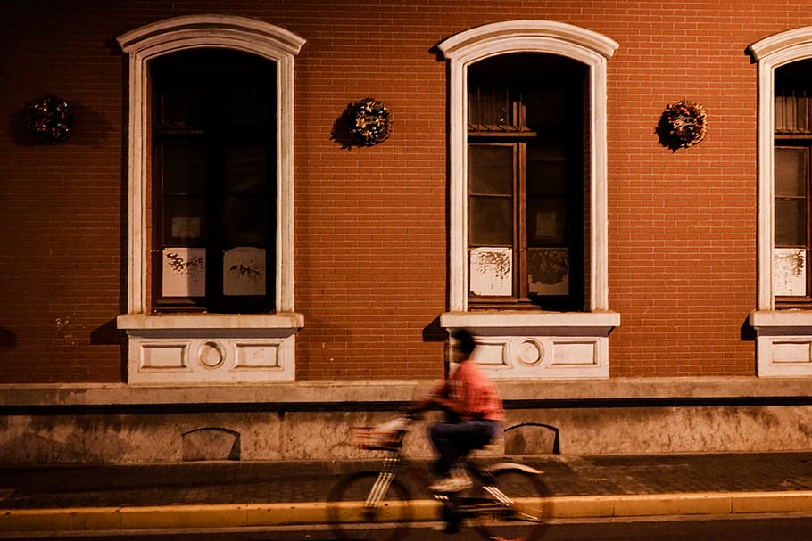 person riding bicycle, human, transportation, bike, vehicle, sports, HD wallpaper