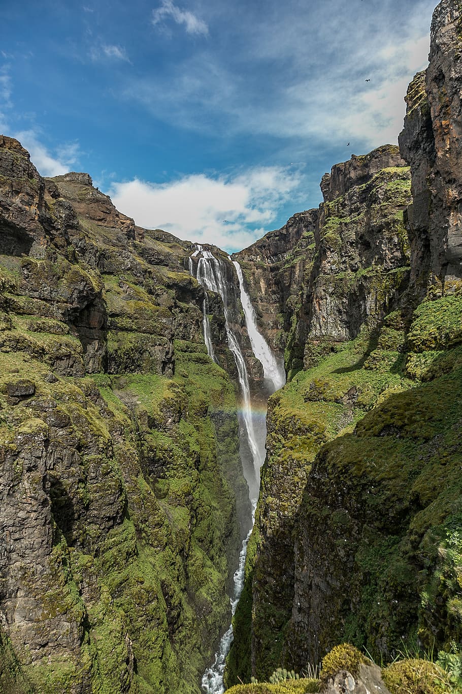 Photography of Waterfalls, adventure, cascade, clouds, daylight HD wallpaper