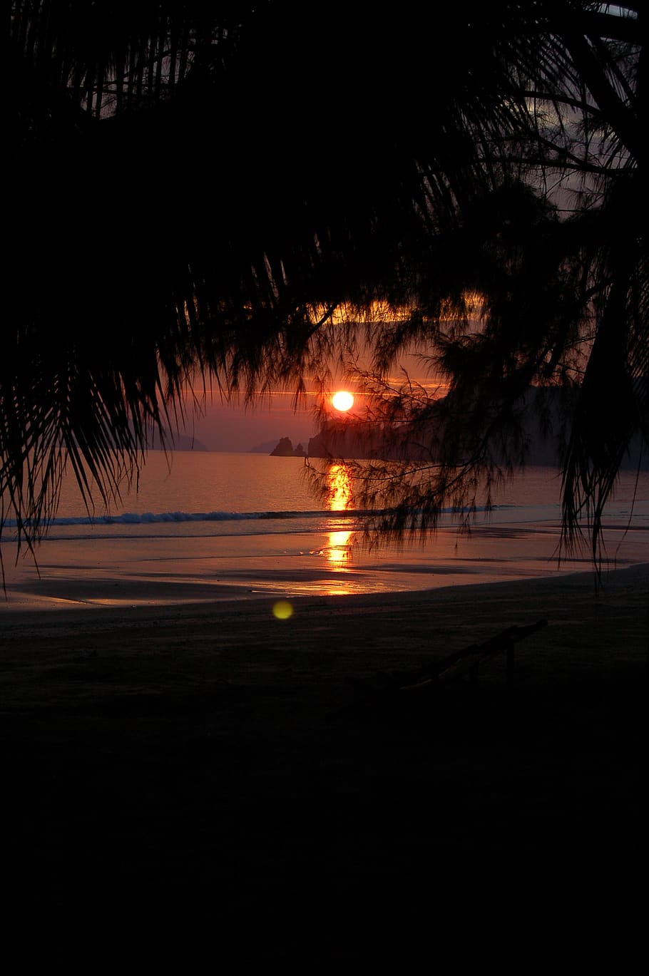 sunset, beach, thailand, vacation, holidays, dusk, twilight HD wallpaper