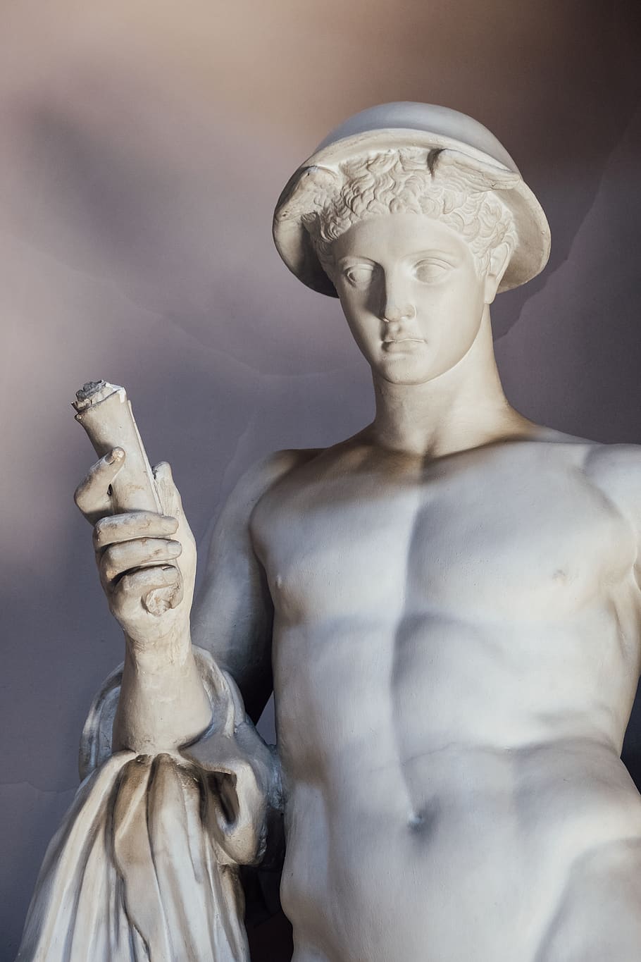 man holding pipe statue, art, human, person, people, sculpture HD wallpaper