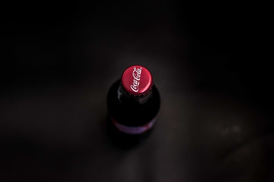 unopened Coca-cola glass bottle, coke, drink, beverage, soda