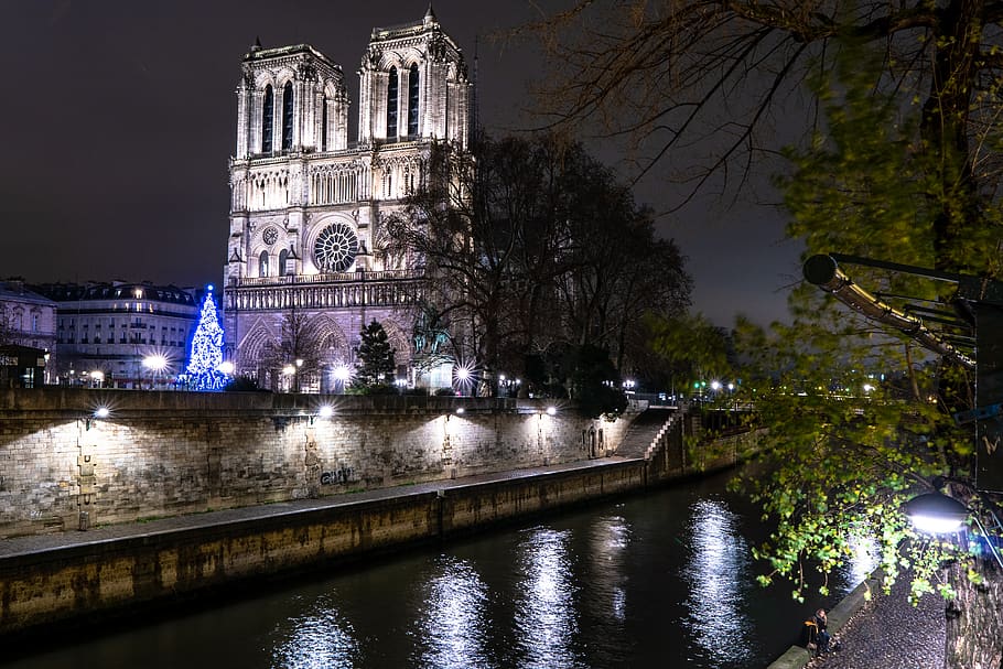 architecture, tower, building, water, spire, steeple, canal HD wallpaper