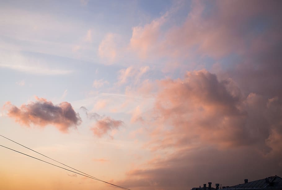 sky, clouds, dawn, cloud - sky, sunset, beauty in nature, low angle view HD wallpaper