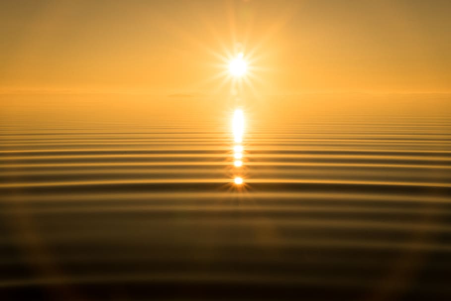 sunset, sunlight, sky, orange color, nature, beauty in nature HD wallpaper