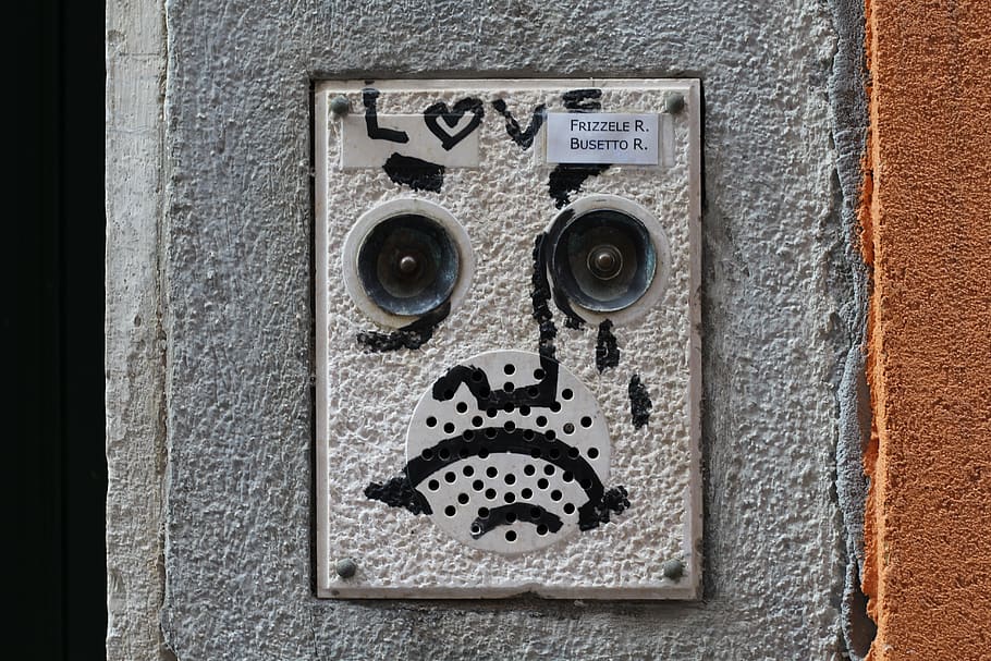 white camera, graffiti, love, timbre, doorbell, close-up, no people HD wallpaper