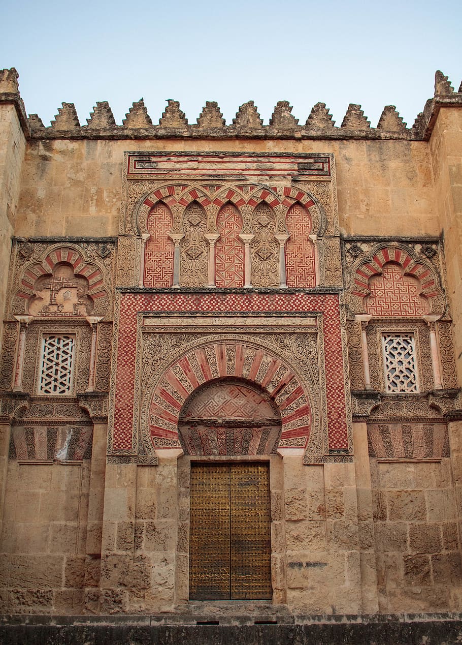 spain, córdoba, mosque-cathedral of córdoba, gate, church, HD wallpaper