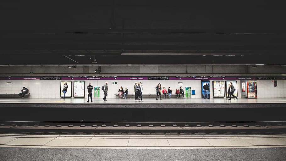 people, waiting, passengers, train, station, transportation HD wallpaper