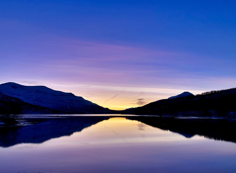 sunset, winter, snow, landscape, cold, scenic, nature, outdoor HD wallpaper