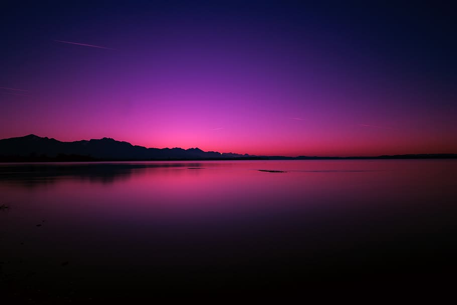 blue hour, landscape, dusk, evening, afterglow, atmosphere, HD wallpaper
