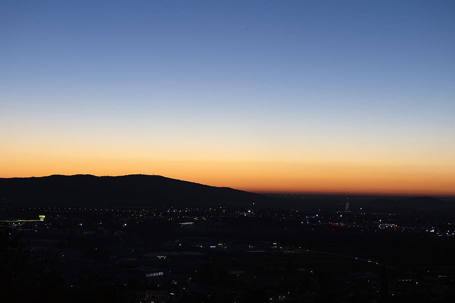 dusk, sunset, sky, nature, dawn, horizon, panoramic, landscape HD wallpaper