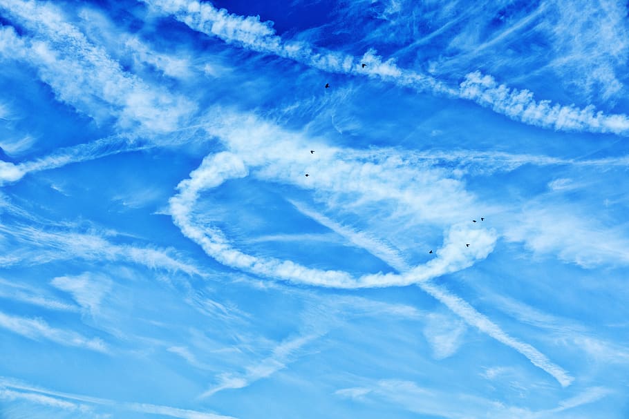 clouds, sky, mood, nature, mystical, unusual, cloud - sky, blue HD wallpaper