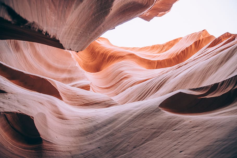 View inside Antelope canyon in Arizona in the day time, desert