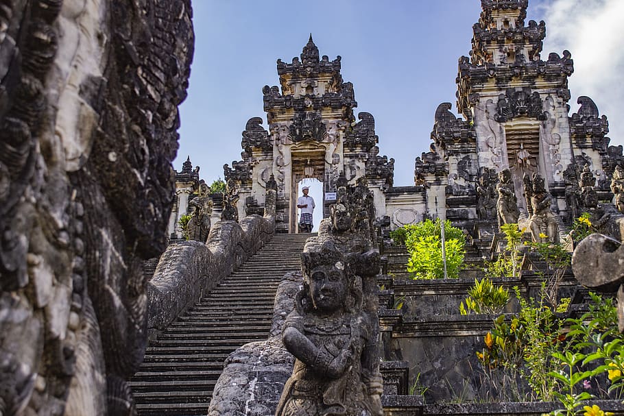 indonesia, bali, architecture, built structure, religion, spirituality, HD wallpaper