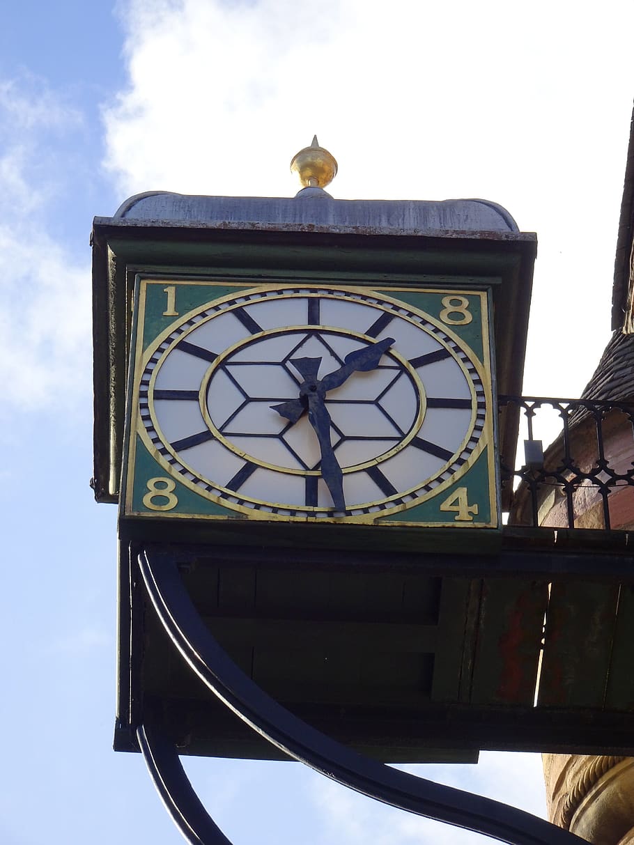 clock, old, antique, clock face, half two, time, time of, transience