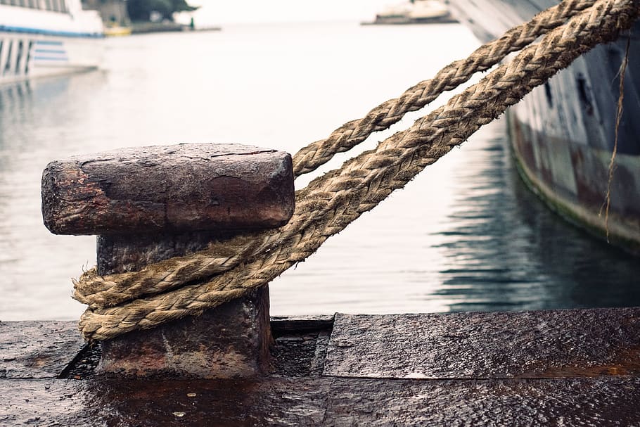 italy, ischia, water, rope, focus on foreground, nautical vessel HD wallpaper