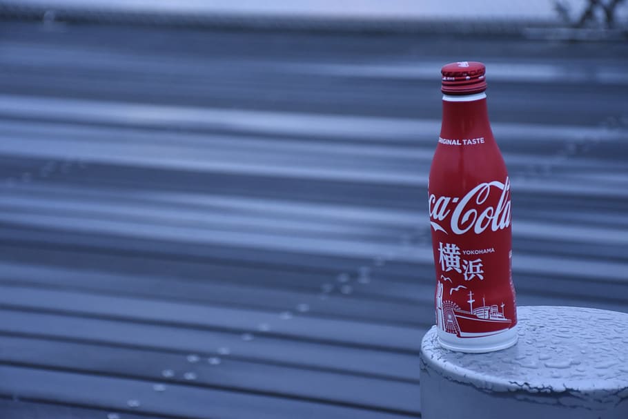 yokohama, coca-cola, japan, drink, coke, carbonate, retro, red