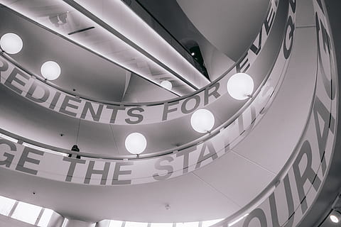 White Concrete Spiral Stairs, abstract, architectural design HD wallpaper