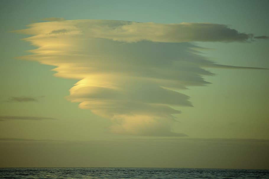 cloud, sunset, sky, beauty, peace, meteorology, climate, ocean HD wallpaper