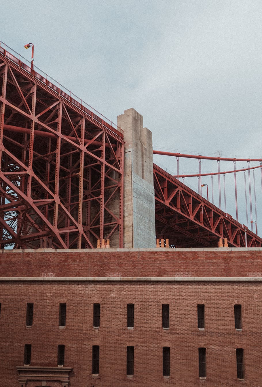 brown metal bridge, united states, golden gate bridge, demolition HD wallpaper